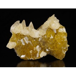 Calcite on Fluorite, Moscona Mine M03705